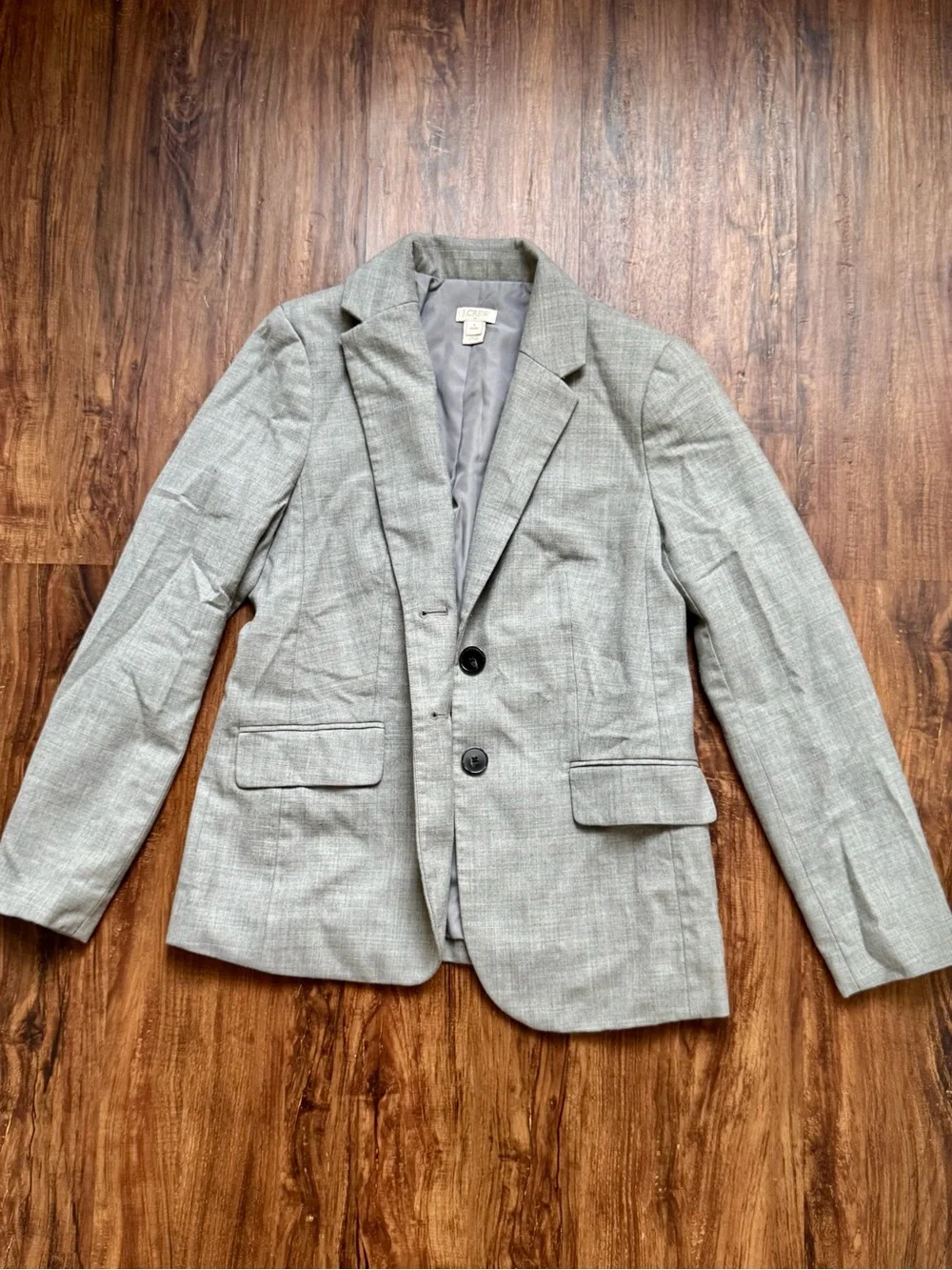 J.Crew Women’s Light Heather Grey Blazer, Size 4P